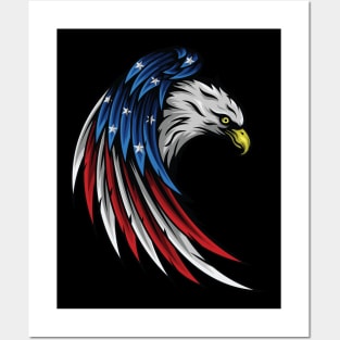 US Flag Eagle Posters and Art